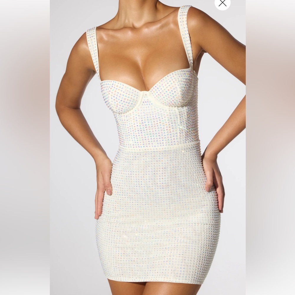 OhPolly Embellished Corset Mini Dress